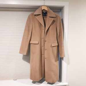 The Limited Button Down Longline Khaki Brown Coat